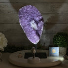 Quality Amethyst Cluster on a Metal Base, 13.9 lbs & 13.6" Tall #5491 - 0052 - Brazil GemsBrazil GemsQuality Amethyst Cluster on a Metal Base, 13.9 lbs & 13.6" Tall #5491 - 0052Clusters on Fixed Bases5491 - 0052
