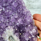 Quality Amethyst Cluster on a Metal Base, 13.9 lbs & 13.6" Tall #5491 - 0052 - Brazil GemsBrazil GemsQuality Amethyst Cluster on a Metal Base, 13.9 lbs & 13.6" Tall #5491 - 0052Clusters on Fixed Bases5491 - 0052