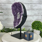 Quality Amethyst Cluster on a Metal Base, 13.9 lbs & 13.6" Tall #5491 - 0052 - Brazil GemsBrazil GemsQuality Amethyst Cluster on a Metal Base, 13.9 lbs & 13.6" Tall #5491 - 0052Clusters on Fixed Bases5491 - 0052