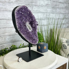 Quality Amethyst Cluster on a Metal Base, 13.9 lbs & 13.6" Tall #5491 - 0052 - Brazil GemsBrazil GemsQuality Amethyst Cluster on a Metal Base, 13.9 lbs & 13.6" Tall #5491 - 0052Clusters on Fixed Bases5491 - 0052