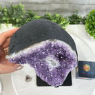 Quality Amethyst Cluster on a Metal Base, 13.9 lbs & 13.6" Tall #5491 - 0052 - Brazil GemsBrazil GemsQuality Amethyst Cluster on a Metal Base, 13.9 lbs & 13.6" Tall #5491 - 0052Clusters on Fixed Bases5491 - 0052