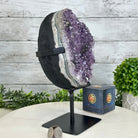Quality Amethyst Cluster on a Metal Base, 8.5 lbs & 10.5" Tall #5491 - 0050 - Brazil GemsBrazil GemsQuality Amethyst Cluster on a Metal Base, 8.5 lbs & 10.5" Tall #5491 - 0050Clusters on Fixed Bases5491 - 0050