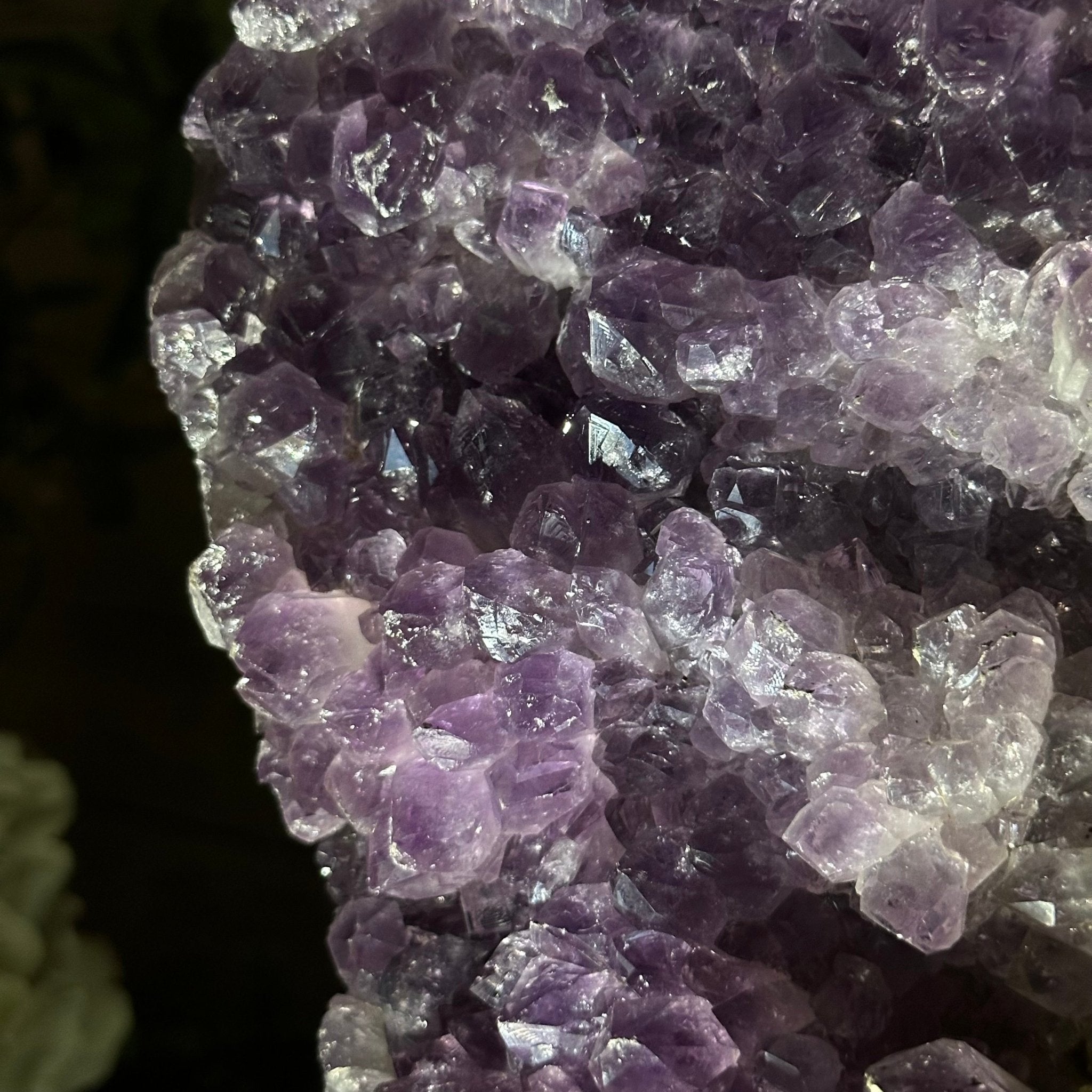 Quality Amethyst Cluster on a Metal Base, 9.3 lbs & 12.5" Tall #5491 - 0051 - Brazil GemsBrazil GemsQuality Amethyst Cluster on a Metal Base, 9.3 lbs & 12.5" Tall #5491 - 0051Clusters on Fixed Bases5491 - 0051