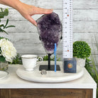 Quality Amethyst Cluster on a Metal Base, 9.3 lbs & 12.5" Tall #5491 - 0051 - Brazil GemsBrazil GemsQuality Amethyst Cluster on a Metal Base, 9.3 lbs & 12.5" Tall #5491 - 0051Clusters on Fixed Bases5491 - 0051