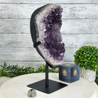 Quality Amethyst Cluster on a Metal Base, 9.3 lbs & 12.5" Tall #5491 - 0051 - Brazil GemsBrazil GemsQuality Amethyst Cluster on a Metal Base, 9.3 lbs & 12.5" Tall #5491 - 0051Clusters on Fixed Bases5491 - 0051