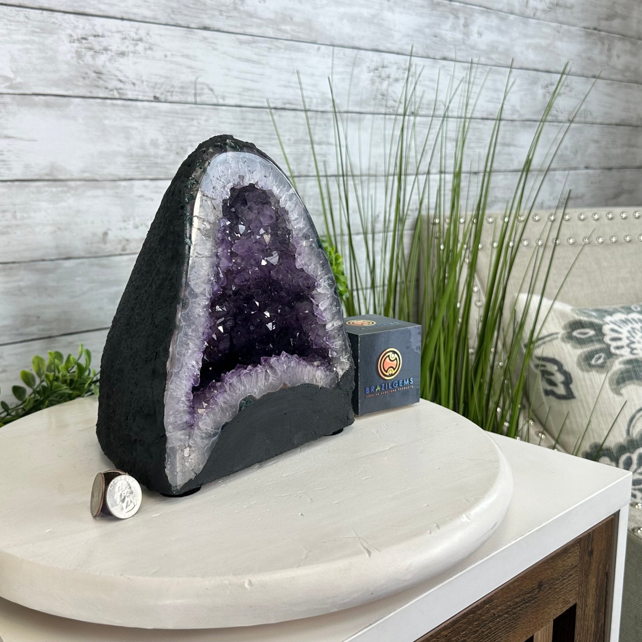 Quality Brazilian Amethyst Cathedral, 11.9 lbs & 8.4" Tall, #5601 - 1357 - Brazil GemsBrazil GemsQuality Brazilian Amethyst Cathedral, 11.9 lbs & 8.4" Tall, #5601 - 1357Cathedrals5601 - 1357
