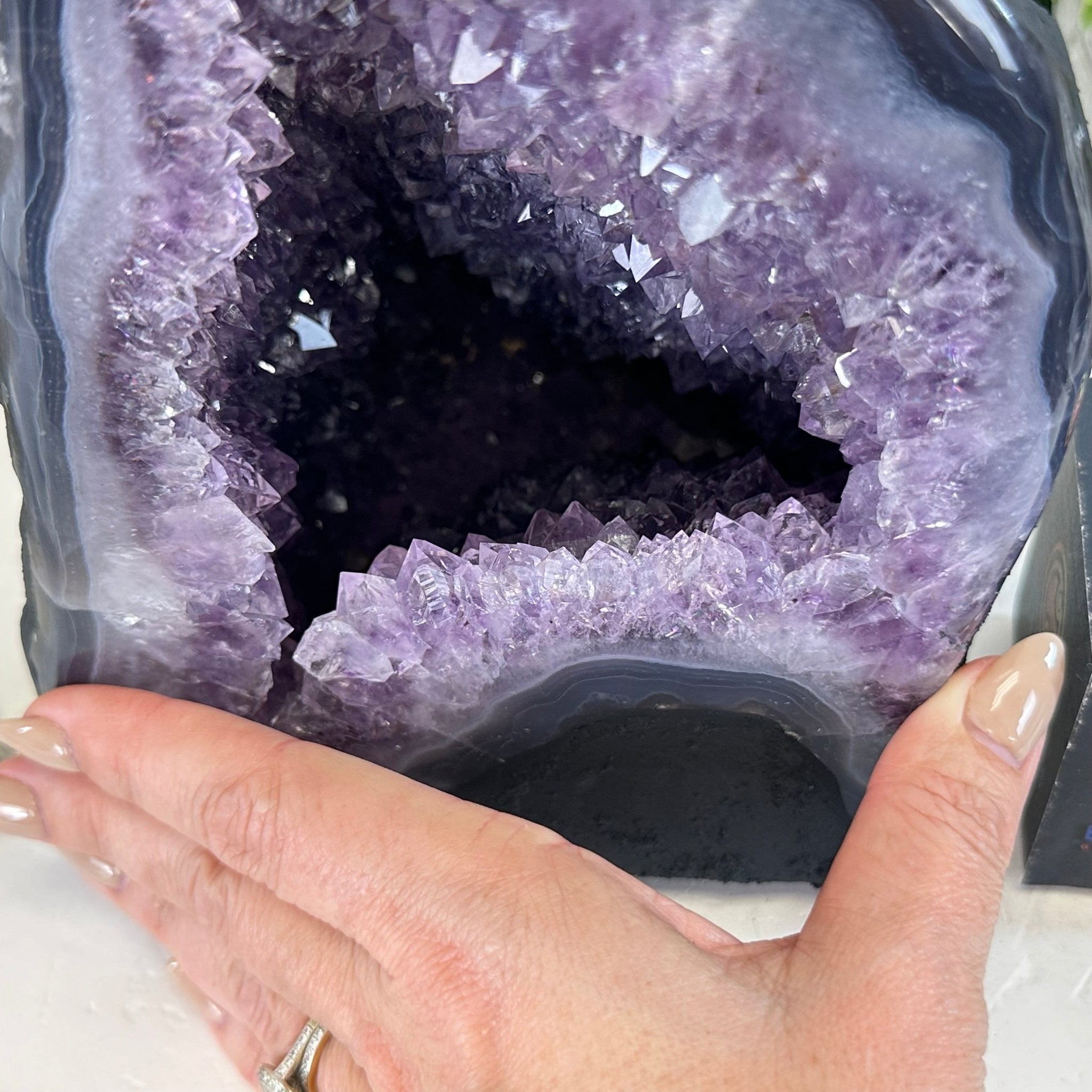 Quality Brazilian Amethyst Cathedral, 12.2 lbs & 8.8" Tall, #5601 - 1358 - Brazil GemsBrazil GemsQuality Brazilian Amethyst Cathedral, 12.2 lbs & 8.8" Tall, #5601 - 1358Cathedrals5601 - 1358