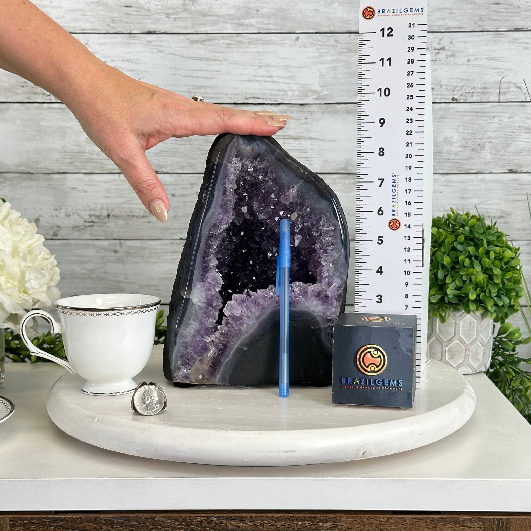 Quality Brazilian Amethyst Cathedral, 12.2 lbs & 8.8" Tall, #5601 - 1358 - Brazil GemsBrazil GemsQuality Brazilian Amethyst Cathedral, 12.2 lbs & 8.8" Tall, #5601 - 1358Cathedrals5601 - 1358