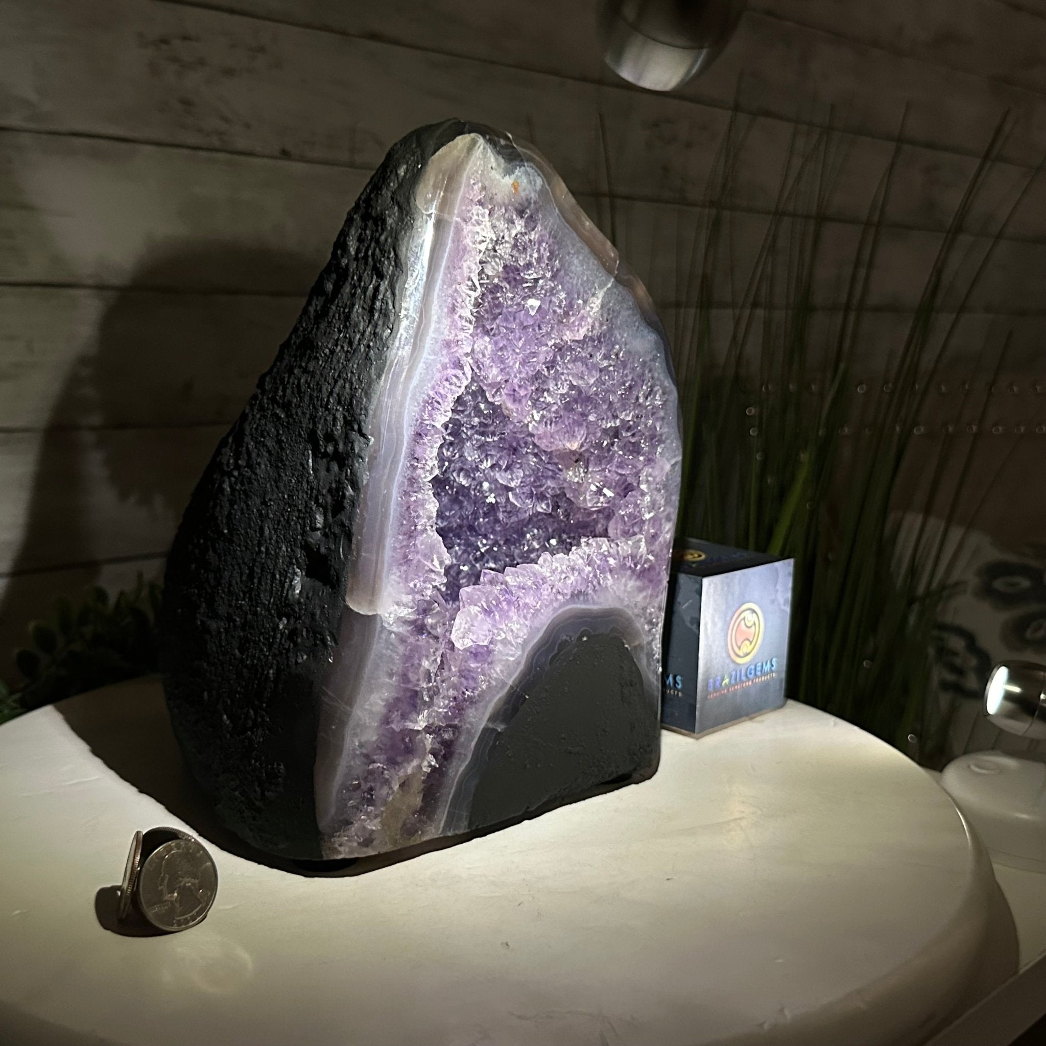 Quality Brazilian Amethyst Cathedral, 12.2 lbs & 8.8" Tall, #5601 - 1358 - Brazil GemsBrazil GemsQuality Brazilian Amethyst Cathedral, 12.2 lbs & 8.8" Tall, #5601 - 1358Cathedrals5601 - 1358