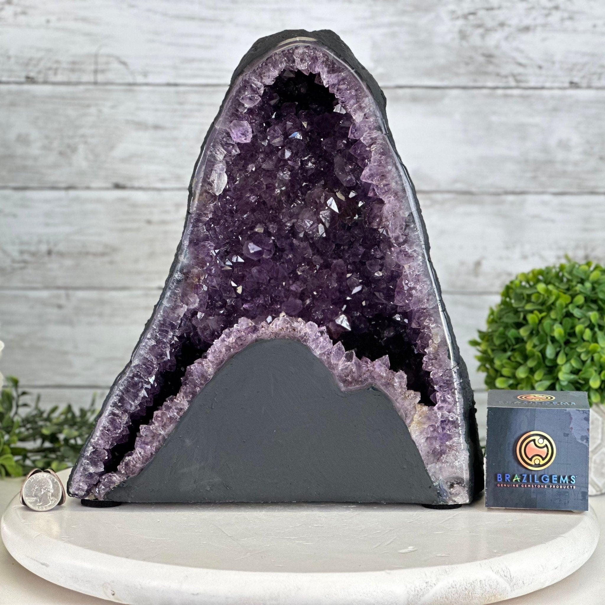 Quality Brazilian Amethyst Cathedral, 18.1 lbs & 12" Tall #5601 - 1382 - Brazil GemsBrazil GemsQuality Brazilian Amethyst Cathedral, 18.1 lbs & 12" Tall #5601 - 1382Cathedrals5601 - 1382