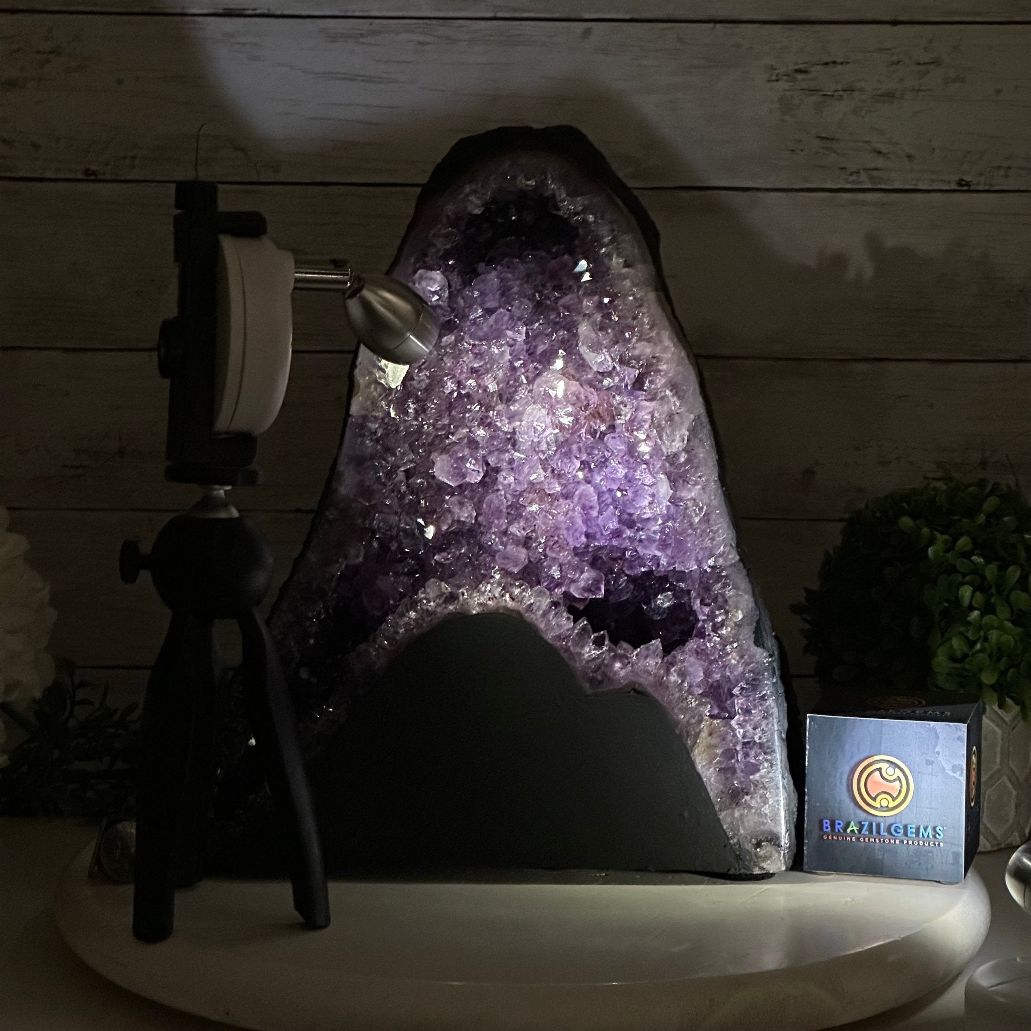 Quality Brazilian Amethyst Cathedral, 18.1 lbs & 12" Tall #5601 - 1382 - Brazil GemsBrazil GemsQuality Brazilian Amethyst Cathedral, 18.1 lbs & 12" Tall #5601 - 1382Cathedrals5601 - 1382