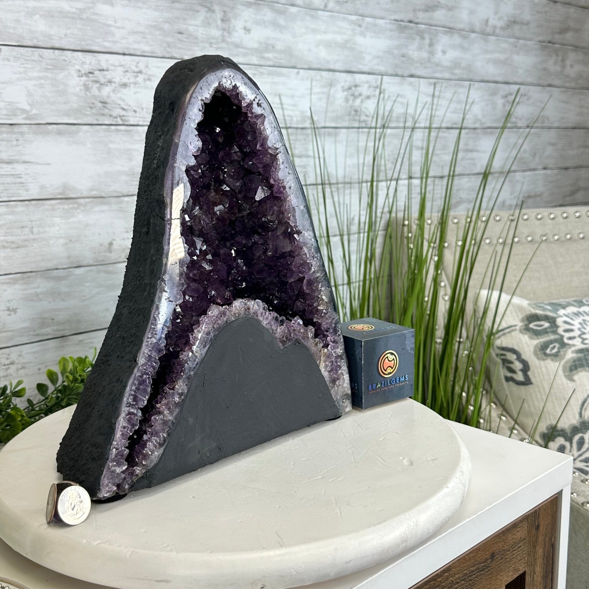 Quality Brazilian Amethyst Cathedral, 18.1 lbs & 12" Tall #5601 - 1382 - Brazil GemsBrazil GemsQuality Brazilian Amethyst Cathedral, 18.1 lbs & 12" Tall #5601 - 1382Cathedrals5601 - 1382