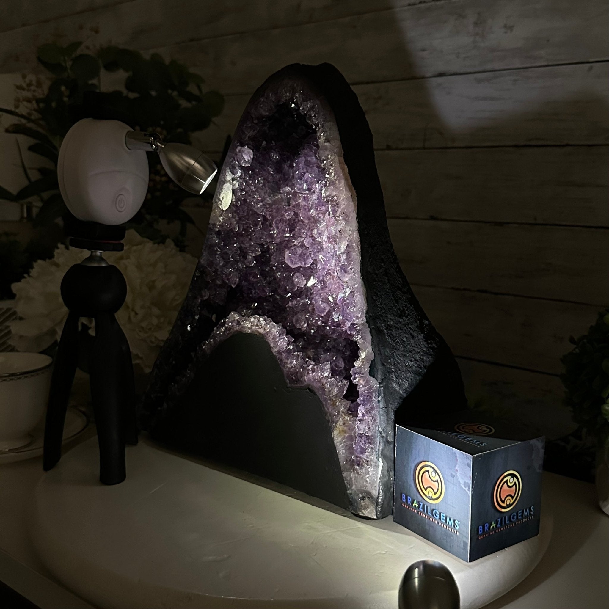 Quality Brazilian Amethyst Cathedral, 18.1 lbs & 12" Tall #5601 - 1382 - Brazil GemsBrazil GemsQuality Brazilian Amethyst Cathedral, 18.1 lbs & 12" Tall #5601 - 1382Cathedrals5601 - 1382