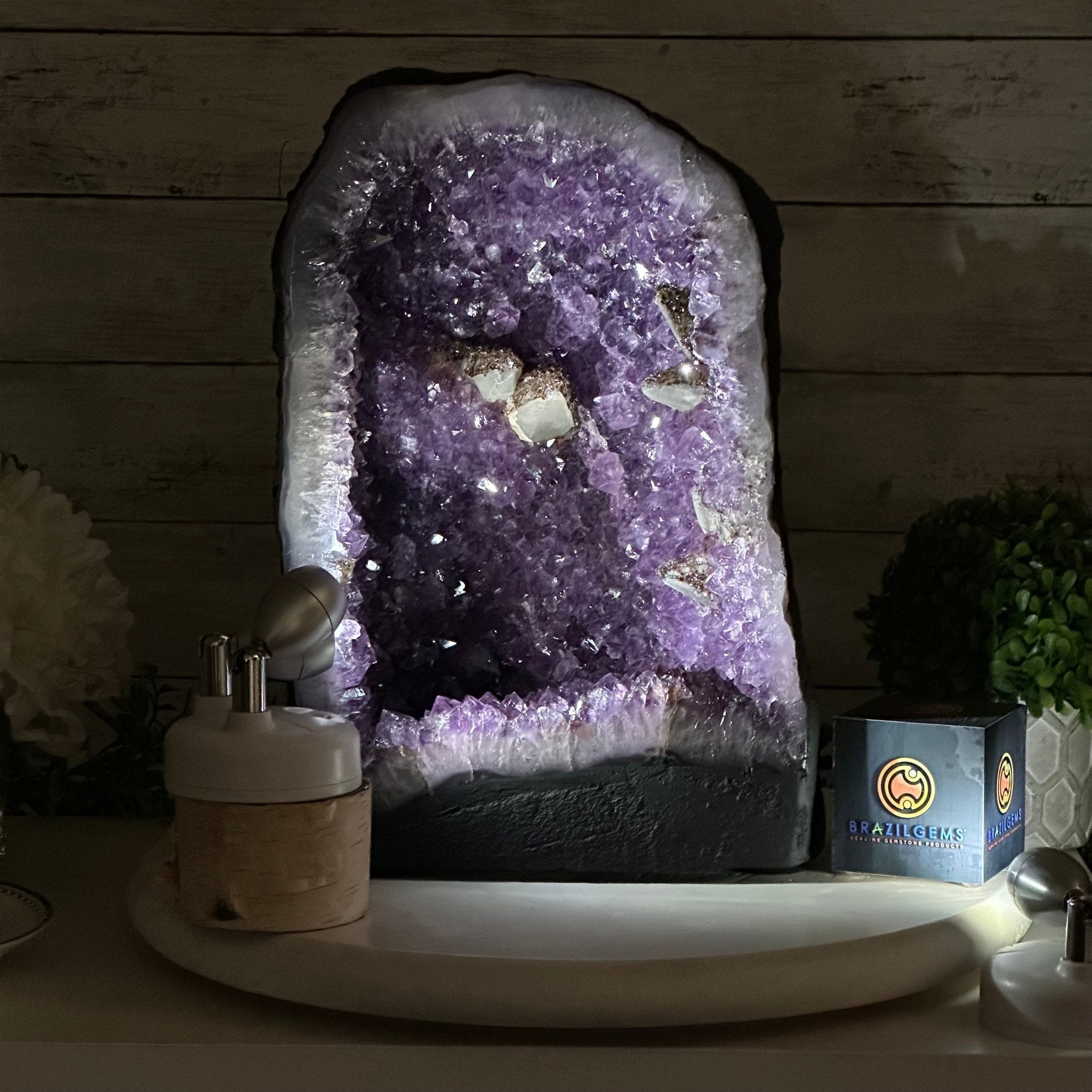 Quality Brazilian Amethyst Cathedral, 29.9 lbs & 13.1" Tall, #5601 - 1402 - Brazil GemsBrazil GemsQuality Brazilian Amethyst Cathedral, 29.9 lbs & 13.1" Tall, #5601 - 1402Cathedrals5601 - 1402