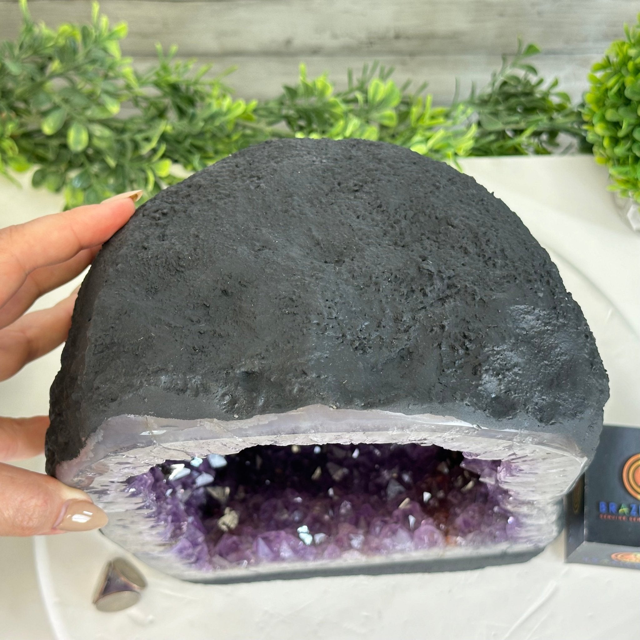 Quality Brazilian Amethyst Cathedral, 29.9 lbs & 13.1" Tall, #5601 - 1402 - Brazil GemsBrazil GemsQuality Brazilian Amethyst Cathedral, 29.9 lbs & 13.1" Tall, #5601 - 1402Cathedrals5601 - 1402