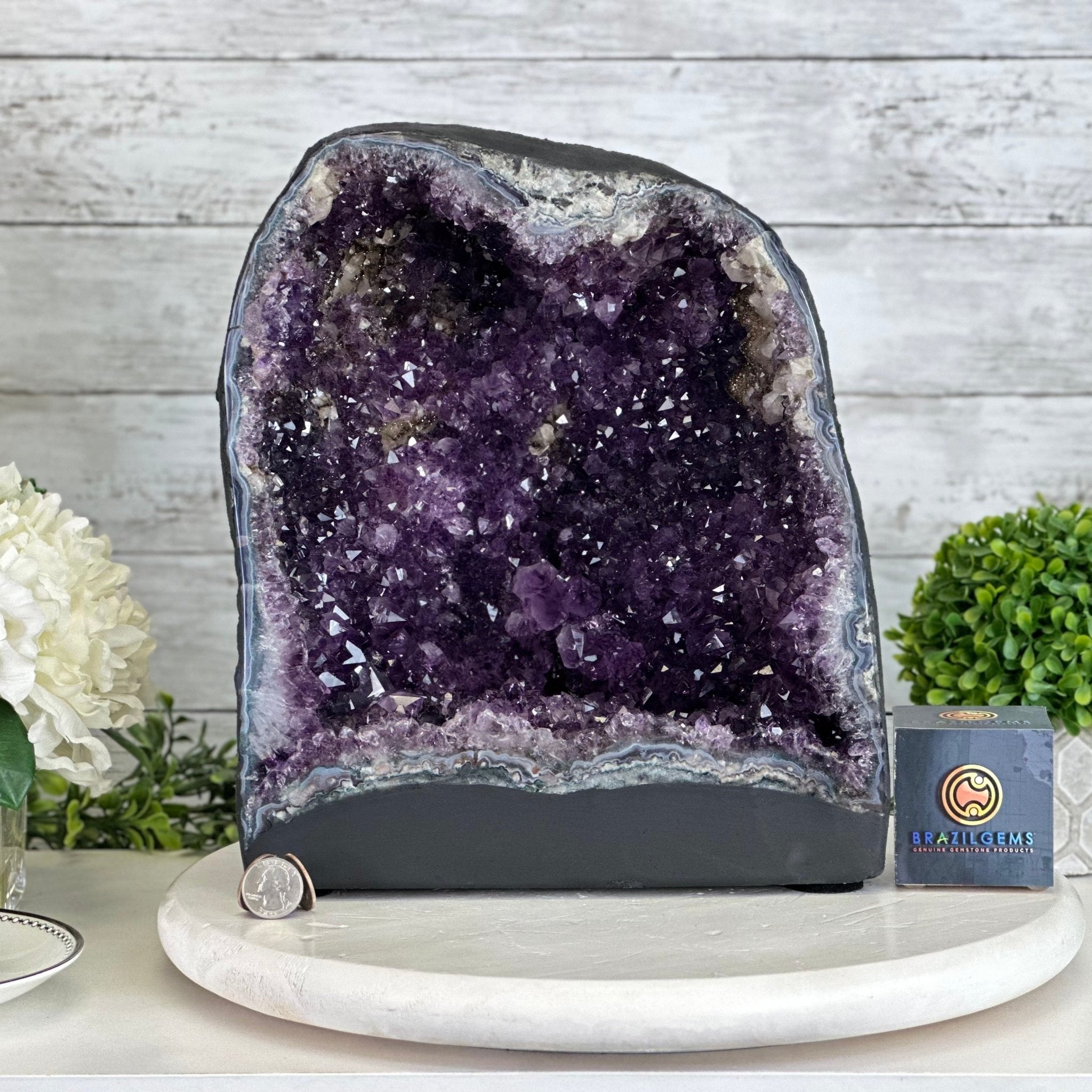 Quality Brazilian Amethyst Cathedral, 30.1 lbs & 12.3" Tall, #5601 - 1404 - Brazil GemsBrazil GemsQuality Brazilian Amethyst Cathedral, 30.1 lbs & 12.3" Tall, #5601 - 1404Cathedrals5601 - 1404