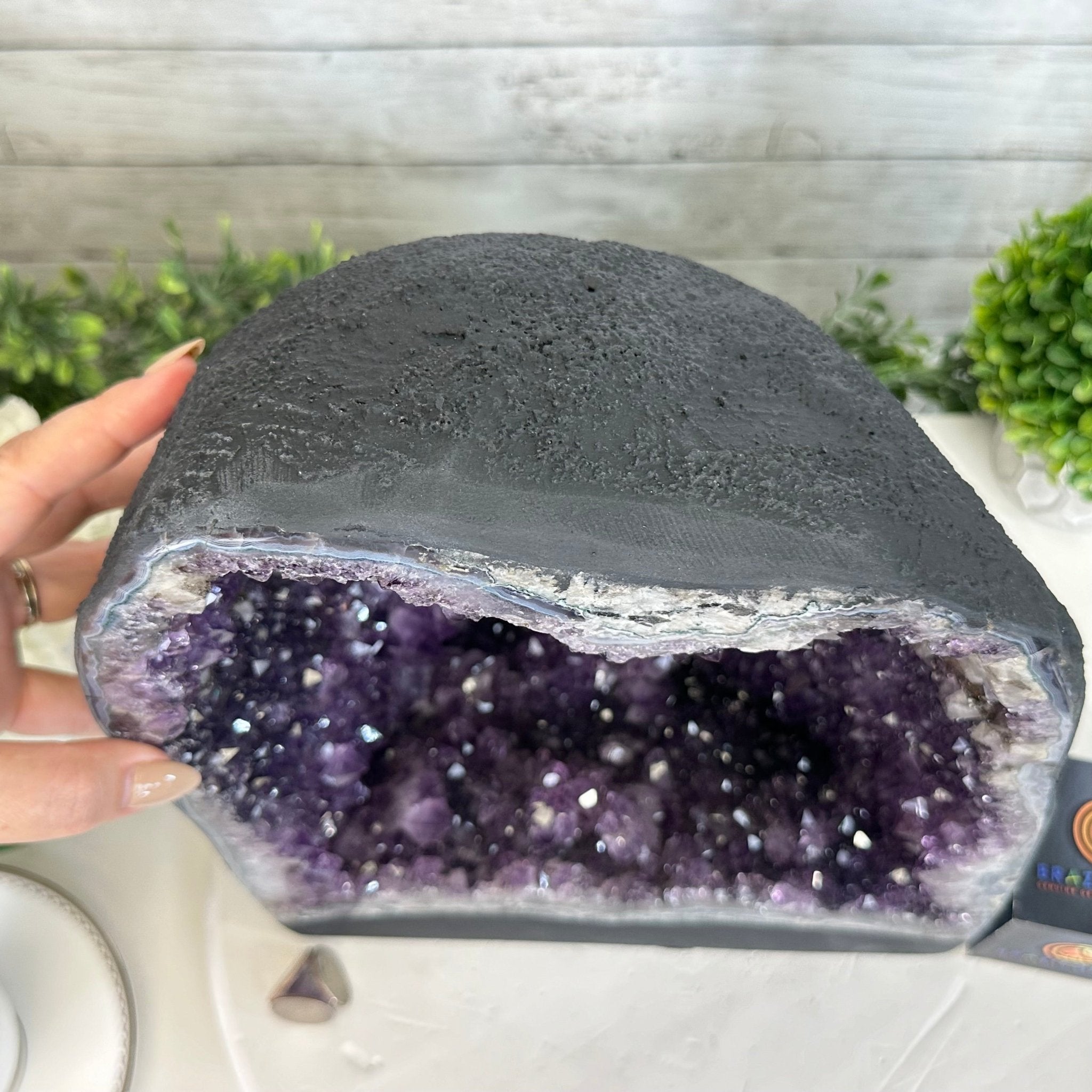 Quality Brazilian Amethyst Cathedral, 30.1 lbs & 12.3" Tall, #5601 - 1404 - Brazil GemsBrazil GemsQuality Brazilian Amethyst Cathedral, 30.1 lbs & 12.3" Tall, #5601 - 1404Cathedrals5601 - 1404