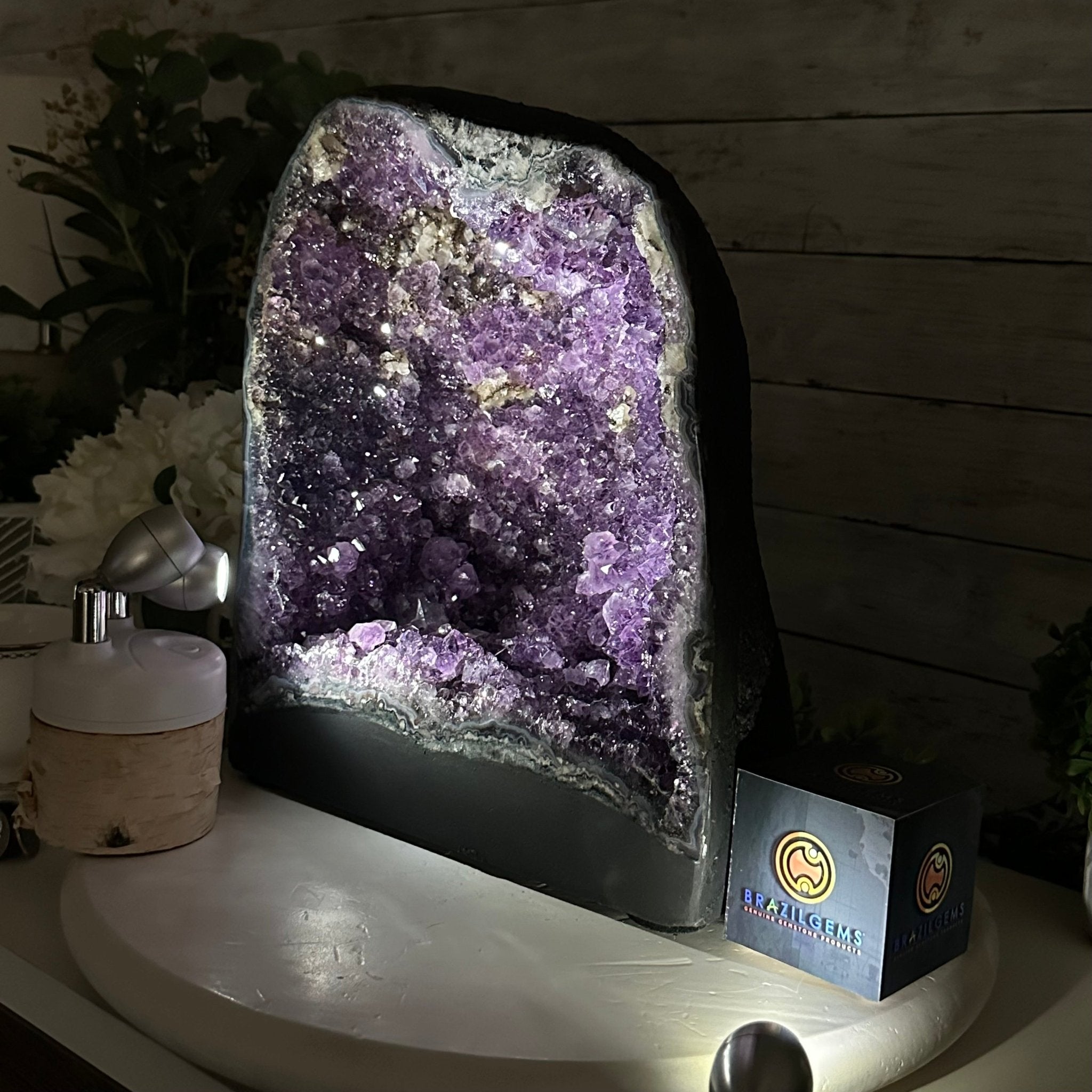 Quality Brazilian Amethyst Cathedral, 30.1 lbs & 12.3" Tall, #5601 - 1404 - Brazil GemsBrazil GemsQuality Brazilian Amethyst Cathedral, 30.1 lbs & 12.3" Tall, #5601 - 1404Cathedrals5601 - 1404