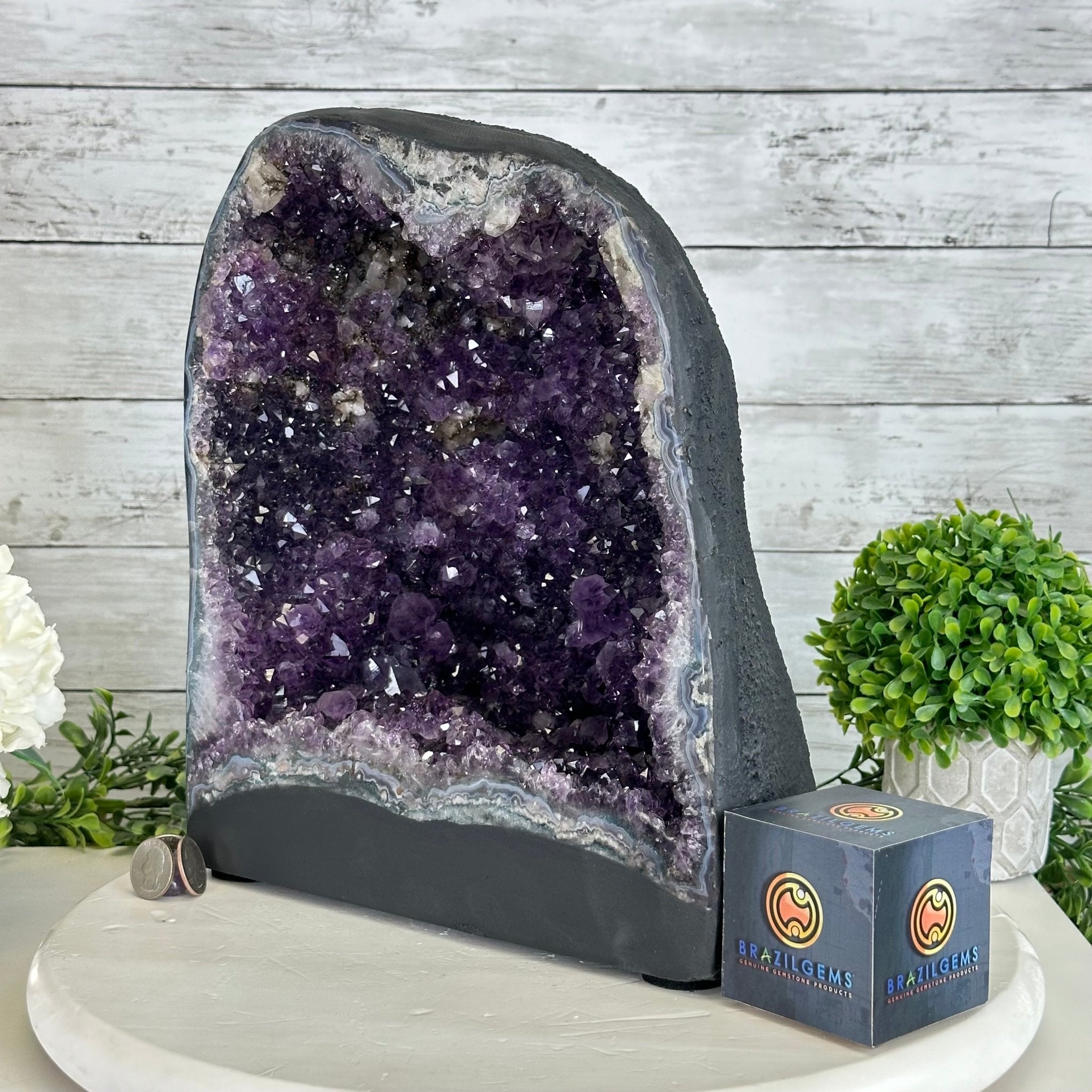 Quality Brazilian Amethyst Cathedral, 30.1 lbs & 12.3" Tall, #5601 - 1404 - Brazil GemsBrazil GemsQuality Brazilian Amethyst Cathedral, 30.1 lbs & 12.3" Tall, #5601 - 1404Cathedrals5601 - 1404
