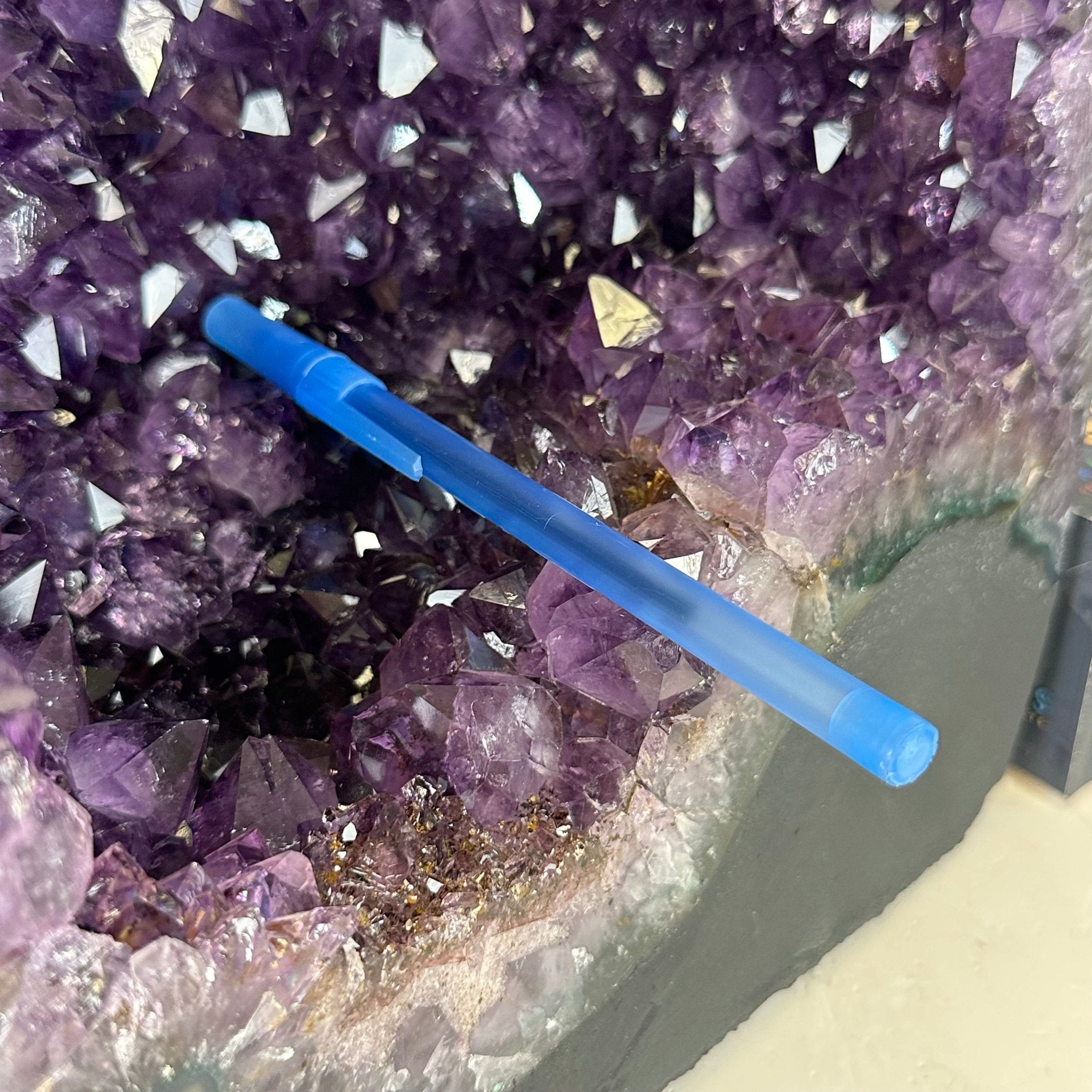 Quality Brazilian Amethyst Cathedral, 30.3 lbs & 14.9" Tall, #5601 - 1405 - Brazil GemsBrazil GemsQuality Brazilian Amethyst Cathedral, 30.3 lbs & 14.9" Tall, #5601 - 1405Cathedrals5601 - 1405