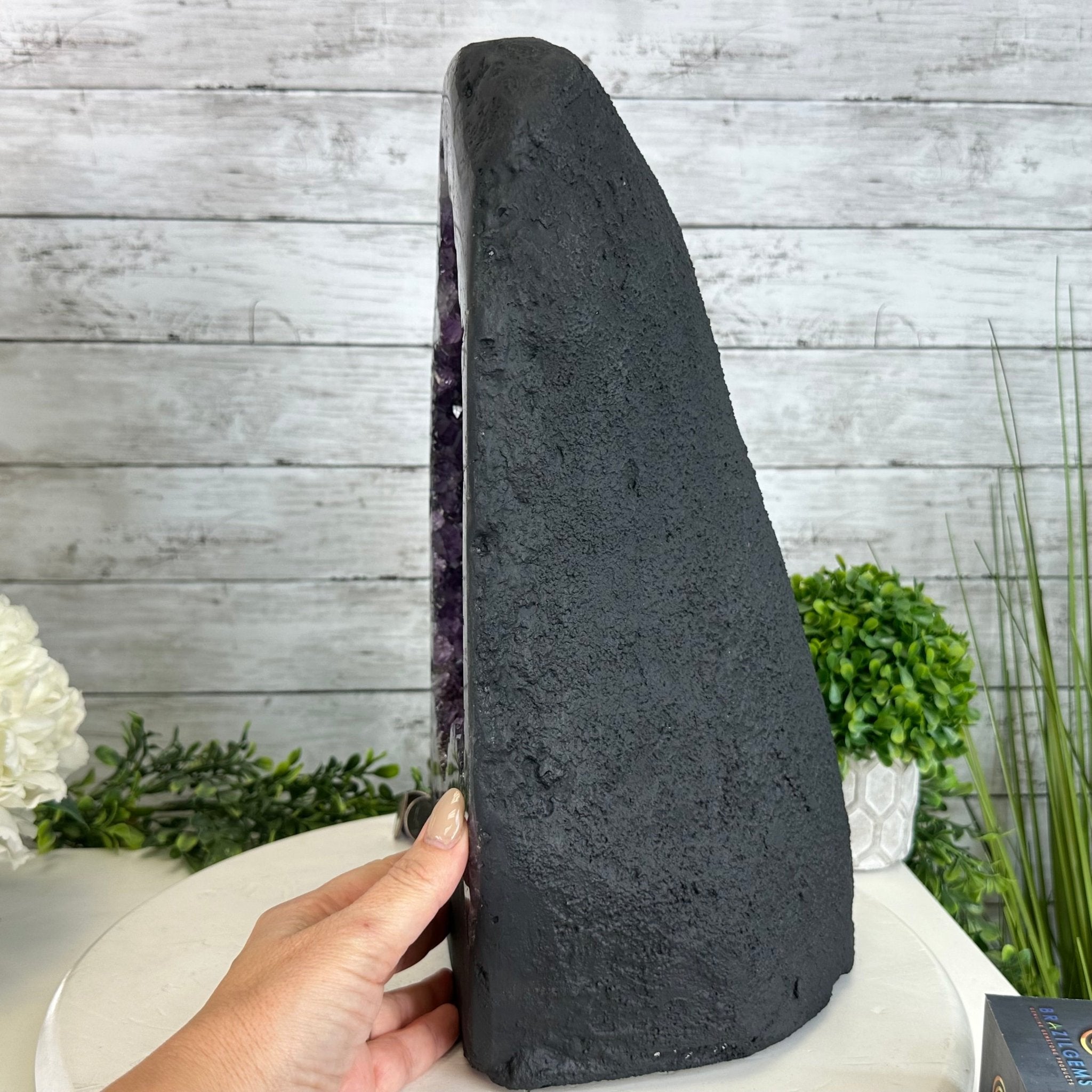 Quality Brazilian Amethyst Cathedral, 30.3 lbs & 14.9" Tall, #5601 - 1405 - Brazil GemsBrazil GemsQuality Brazilian Amethyst Cathedral, 30.3 lbs & 14.9" Tall, #5601 - 1405Cathedrals5601 - 1405