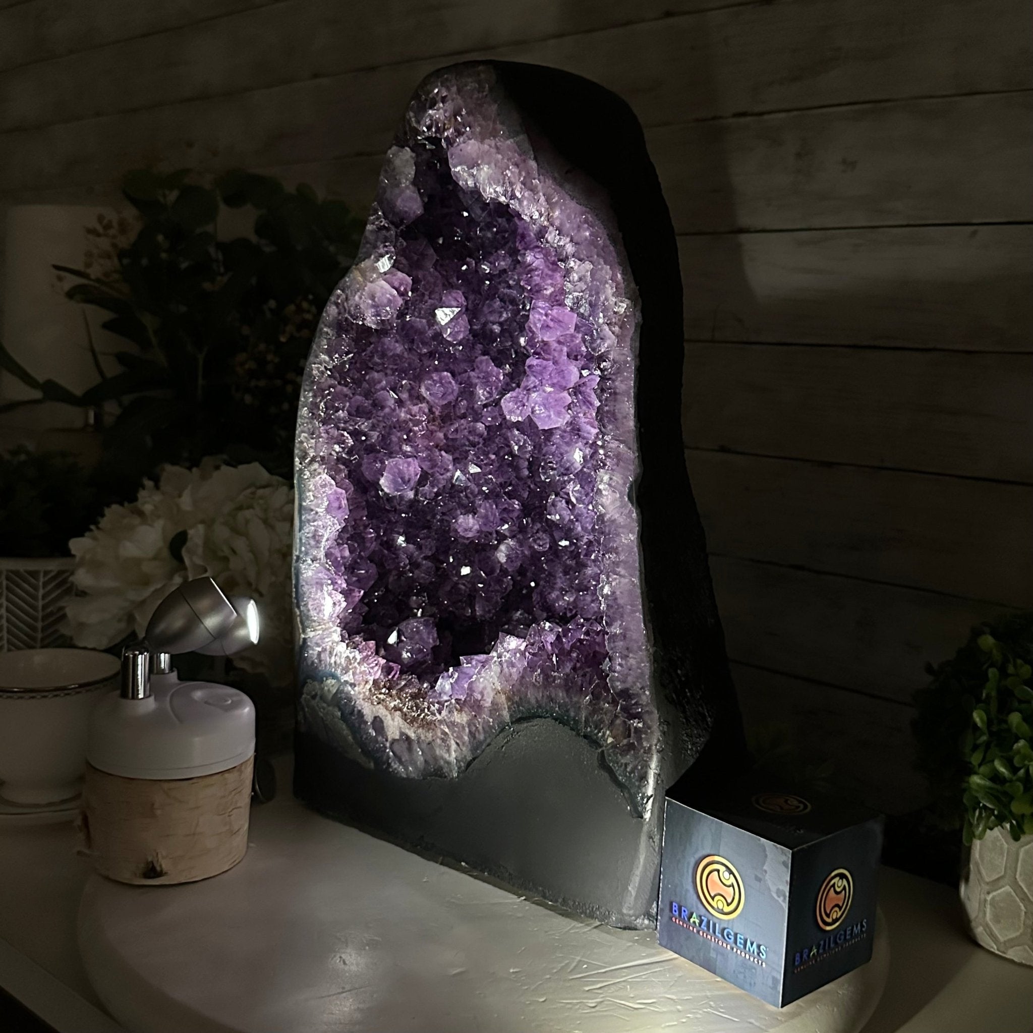 Quality Brazilian Amethyst Cathedral, 30.3 lbs & 14.9" Tall, #5601 - 1405 - Brazil GemsBrazil GemsQuality Brazilian Amethyst Cathedral, 30.3 lbs & 14.9" Tall, #5601 - 1405Cathedrals5601 - 1405