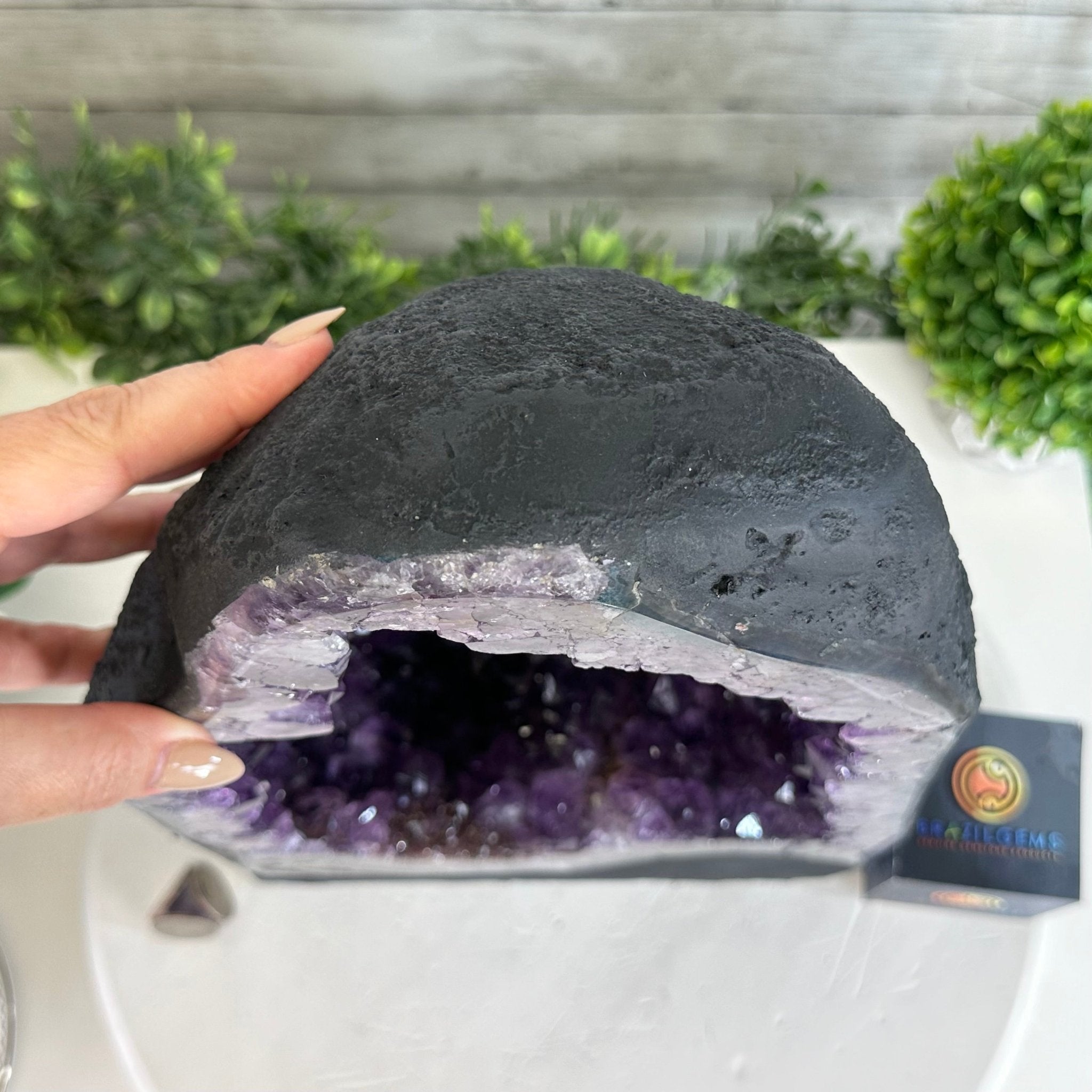 Quality Brazilian Amethyst Cathedral, 30.3 lbs & 14.9" Tall, #5601 - 1405 - Brazil GemsBrazil GemsQuality Brazilian Amethyst Cathedral, 30.3 lbs & 14.9" Tall, #5601 - 1405Cathedrals5601 - 1405