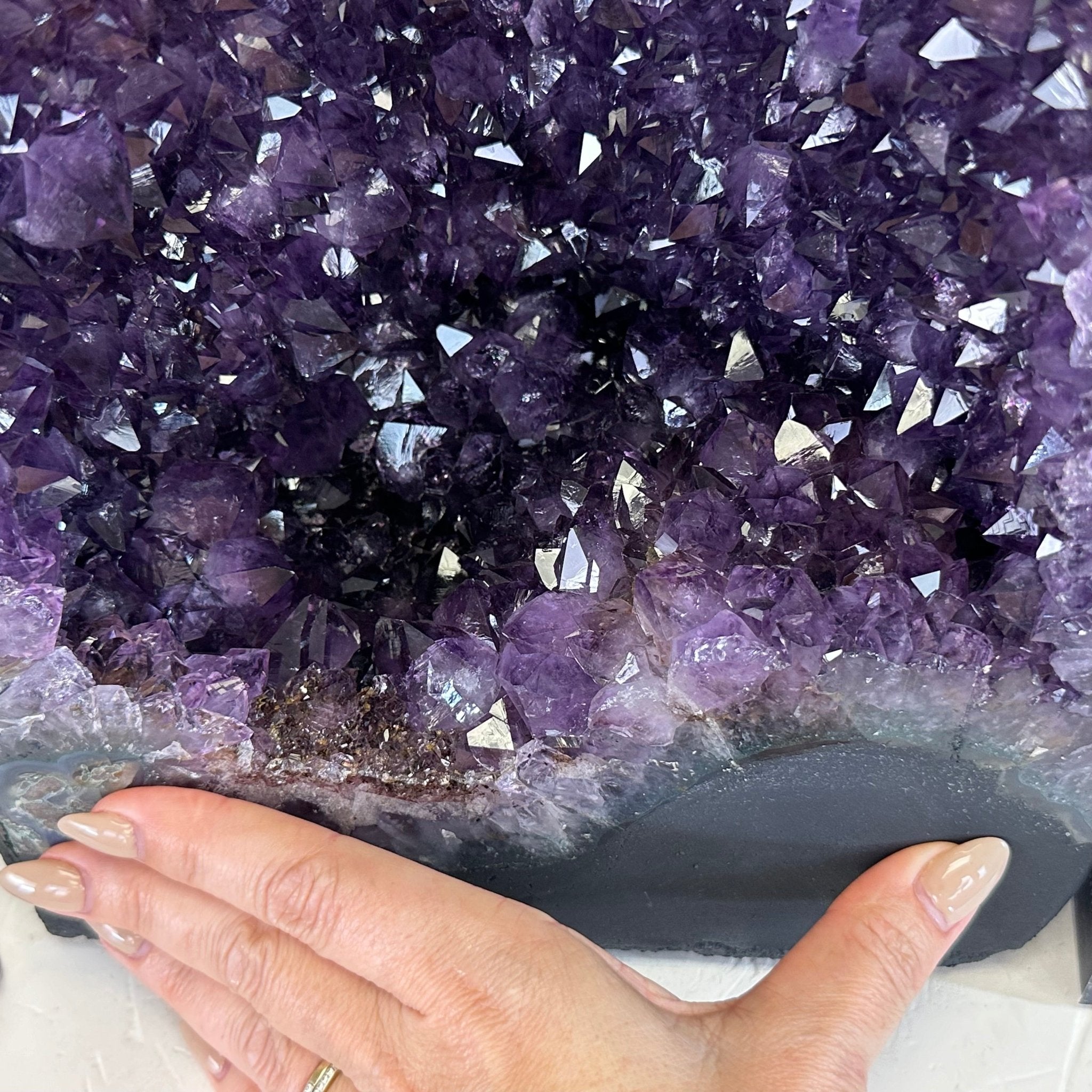 Quality Brazilian Amethyst Cathedral, 30.3 lbs & 14.9" Tall, #5601 - 1405 - Brazil GemsBrazil GemsQuality Brazilian Amethyst Cathedral, 30.3 lbs & 14.9" Tall, #5601 - 1405Cathedrals5601 - 1405