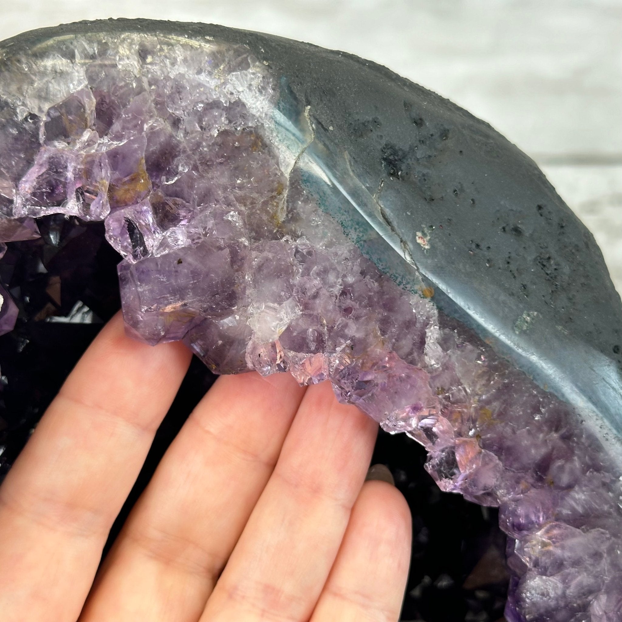 Quality Brazilian Amethyst Cathedral, 30.3 lbs & 14.9" Tall, #5601 - 1405 - Brazil GemsBrazil GemsQuality Brazilian Amethyst Cathedral, 30.3 lbs & 14.9" Tall, #5601 - 1405Cathedrals5601 - 1405