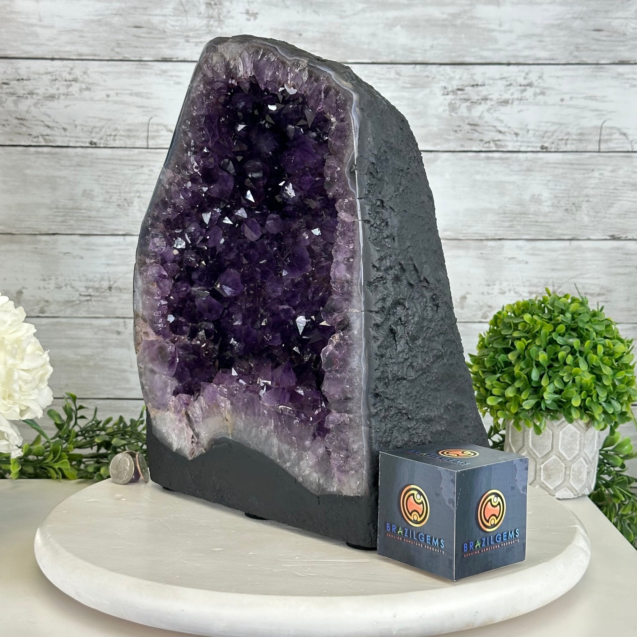 Quality Brazilian Amethyst Cathedral, 30.6 lbs & 12.9" Tall, #5601 - 1406 - Brazil GemsBrazil GemsQuality Brazilian Amethyst Cathedral, 30.6 lbs & 12.9" Tall, #5601 - 1406Cathedrals5601 - 1406