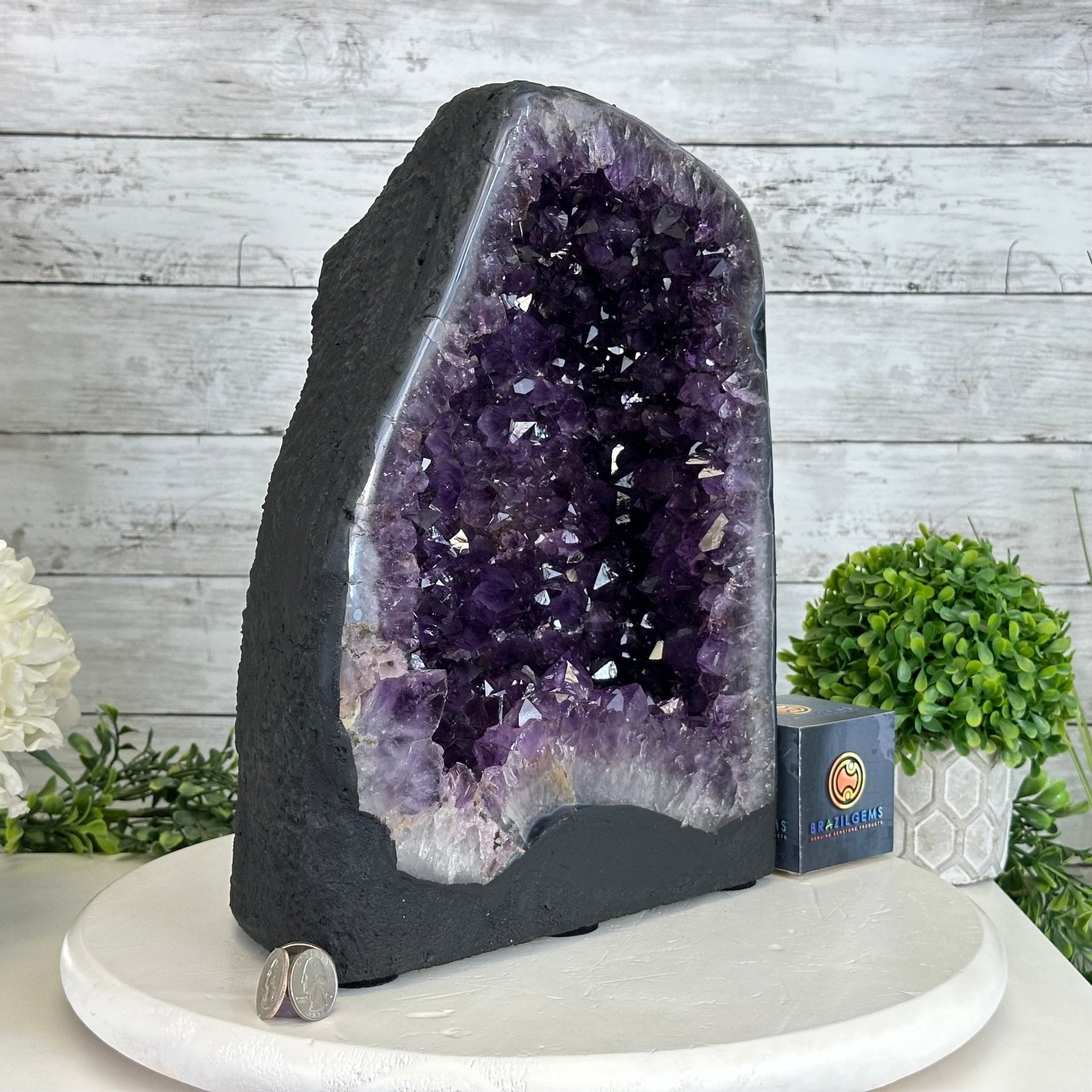 Quality Brazilian Amethyst Cathedral, 30.6 lbs & 12.9" Tall, #5601 - 1406 - Brazil GemsBrazil GemsQuality Brazilian Amethyst Cathedral, 30.6 lbs & 12.9" Tall, #5601 - 1406Cathedrals5601 - 1406