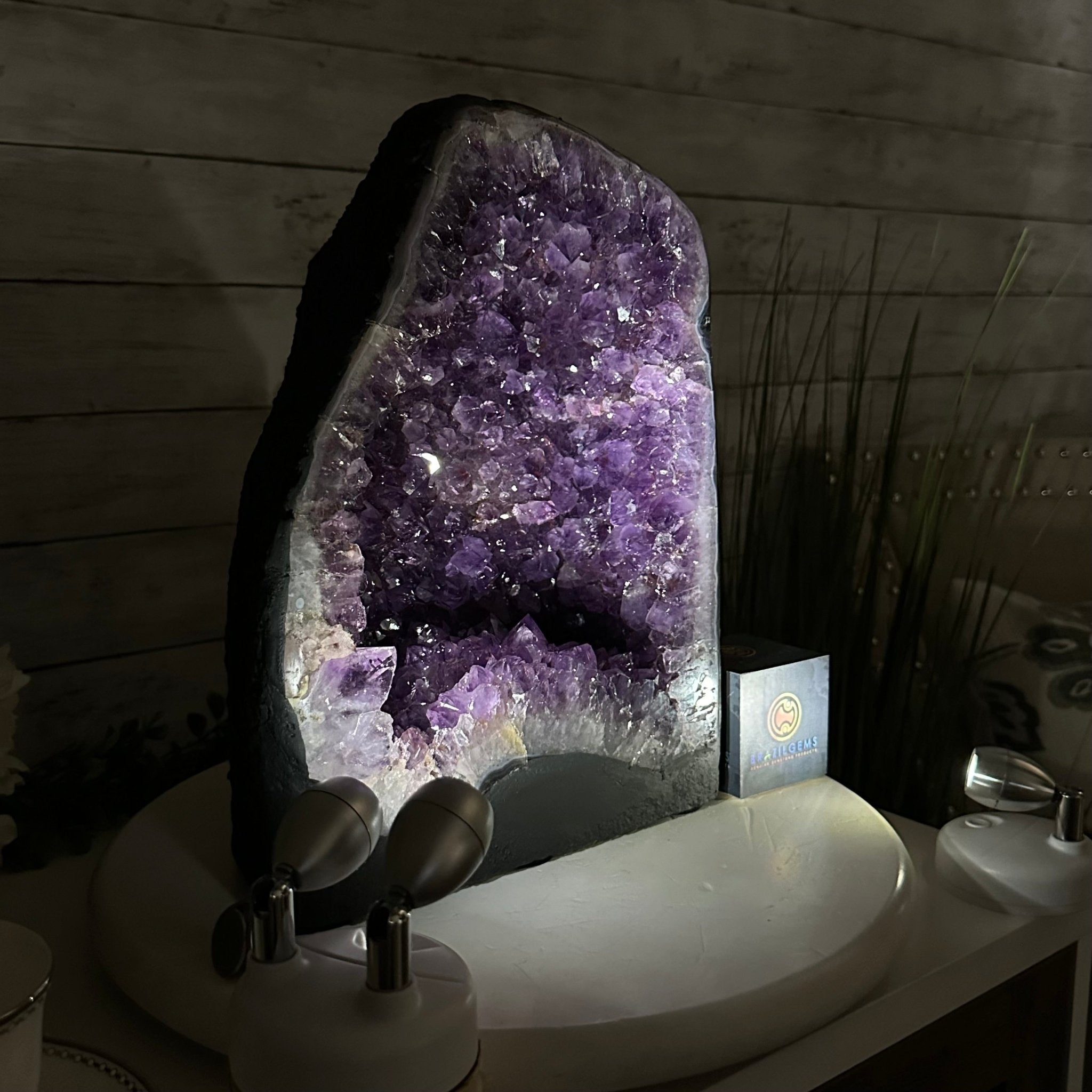 Quality Brazilian Amethyst Cathedral, 30.6 lbs & 12.9" Tall, #5601 - 1406 - Brazil GemsBrazil GemsQuality Brazilian Amethyst Cathedral, 30.6 lbs & 12.9" Tall, #5601 - 1406Cathedrals5601 - 1406