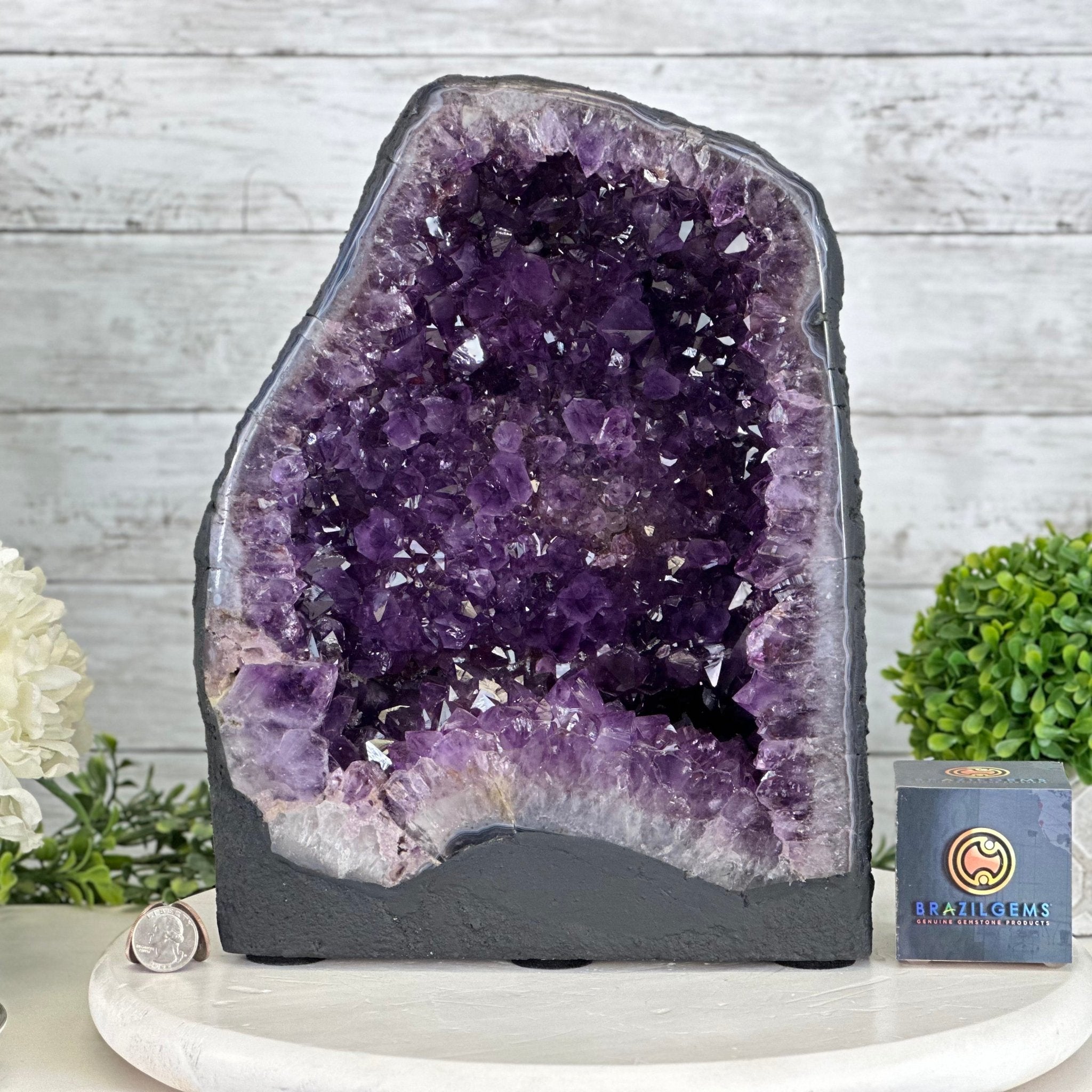 Quality Brazilian Amethyst Cathedral, 30.6 lbs & 12.9" Tall, #5601 - 1406 - Brazil GemsBrazil GemsQuality Brazilian Amethyst Cathedral, 30.6 lbs & 12.9" Tall, #5601 - 1406Cathedrals5601 - 1406