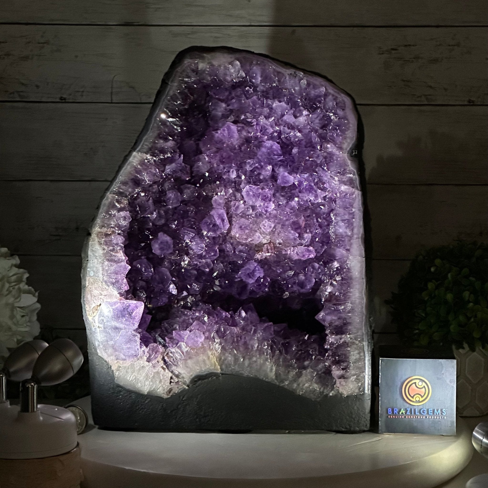 Quality Brazilian Amethyst Cathedral, 30.6 lbs & 12.9" Tall, #5601 - 1406 - Brazil GemsBrazil GemsQuality Brazilian Amethyst Cathedral, 30.6 lbs & 12.9" Tall, #5601 - 1406Cathedrals5601 - 1406