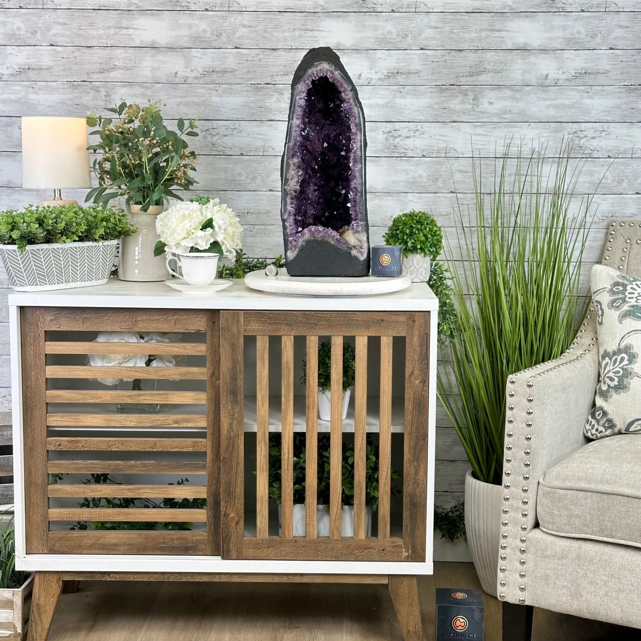 Quality Brazilian Amethyst Cathedral, 40.1 lbs & 19.8" Tall, #5601 - 1412 - Brazil GemsBrazil GemsQuality Brazilian Amethyst Cathedral, 40.1 lbs & 19.8" Tall, #5601 - 1412Cathedrals5601 - 1412