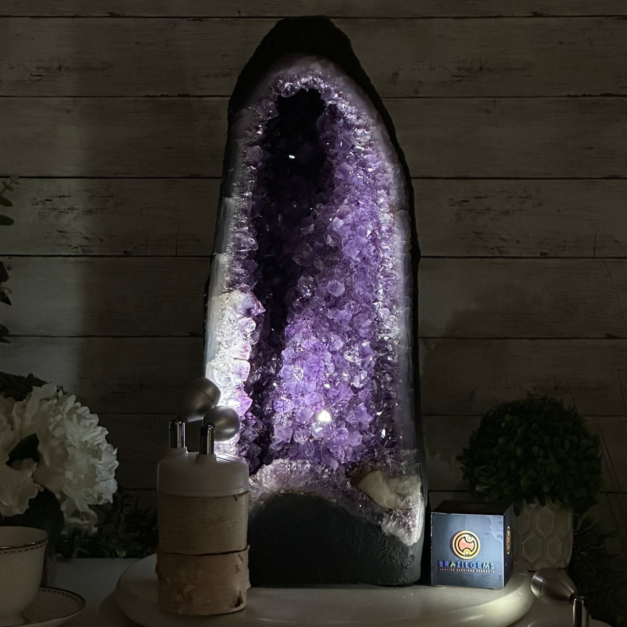 Quality Brazilian Amethyst Cathedral, 40.1 lbs & 19.8" Tall, #5601 - 1412 - Brazil GemsBrazil GemsQuality Brazilian Amethyst Cathedral, 40.1 lbs & 19.8" Tall, #5601 - 1412Cathedrals5601 - 1412