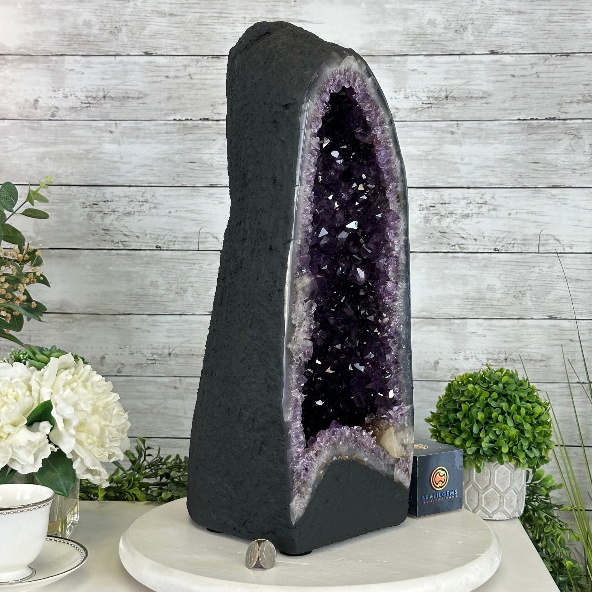 Quality Brazilian Amethyst Cathedral, 40.1 lbs & 19.8" Tall, #5601 - 1412 - Brazil GemsBrazil GemsQuality Brazilian Amethyst Cathedral, 40.1 lbs & 19.8" Tall, #5601 - 1412Cathedrals5601 - 1412