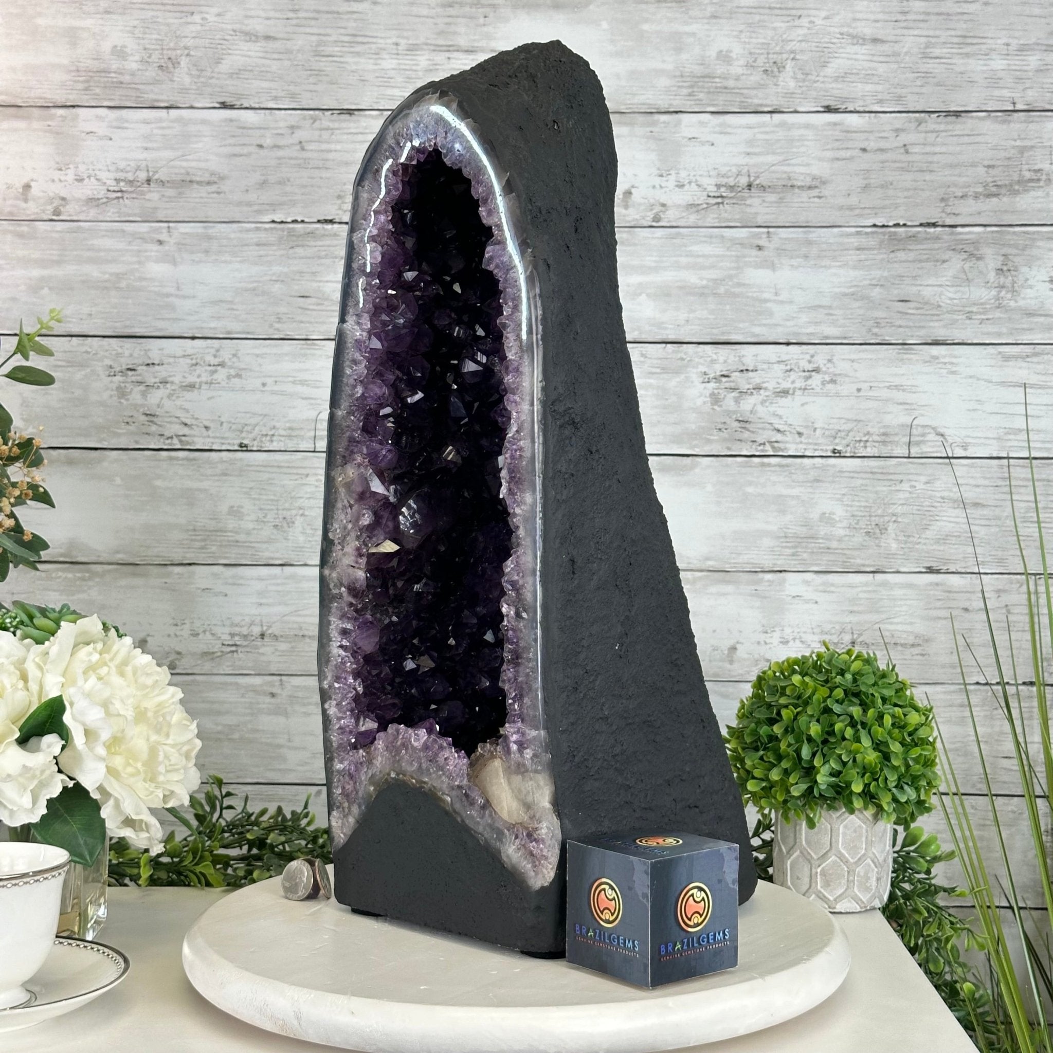 Quality Brazilian Amethyst Cathedral, 40.1 lbs & 19.8" Tall, #5601 - 1412 - Brazil GemsBrazil GemsQuality Brazilian Amethyst Cathedral, 40.1 lbs & 19.8" Tall, #5601 - 1412Cathedrals5601 - 1412