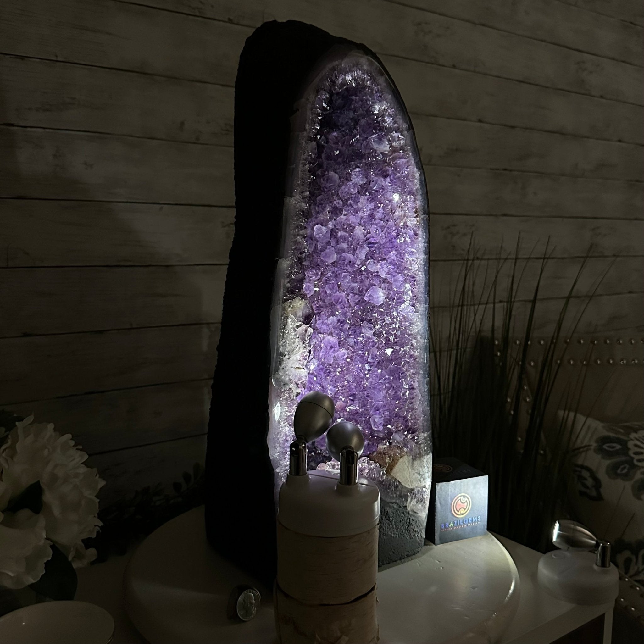 Quality Brazilian Amethyst Cathedral, 40.1 lbs & 19.8" Tall, #5601 - 1412 - Brazil GemsBrazil GemsQuality Brazilian Amethyst Cathedral, 40.1 lbs & 19.8" Tall, #5601 - 1412Cathedrals5601 - 1412