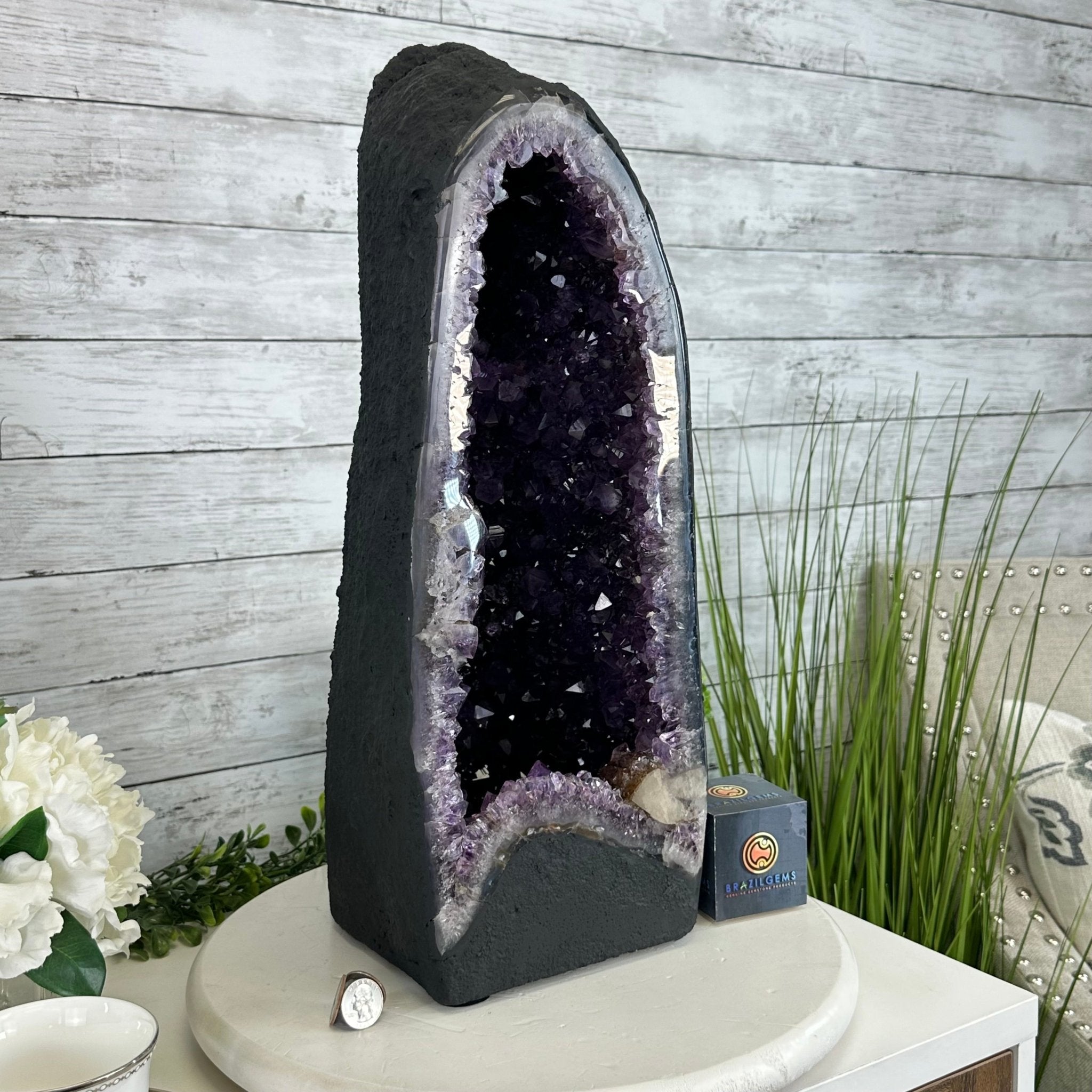 Quality Brazilian Amethyst Cathedral, 40.1 lbs & 19.8" Tall, #5601 - 1412 - Brazil GemsBrazil GemsQuality Brazilian Amethyst Cathedral, 40.1 lbs & 19.8" Tall, #5601 - 1412Cathedrals5601 - 1412