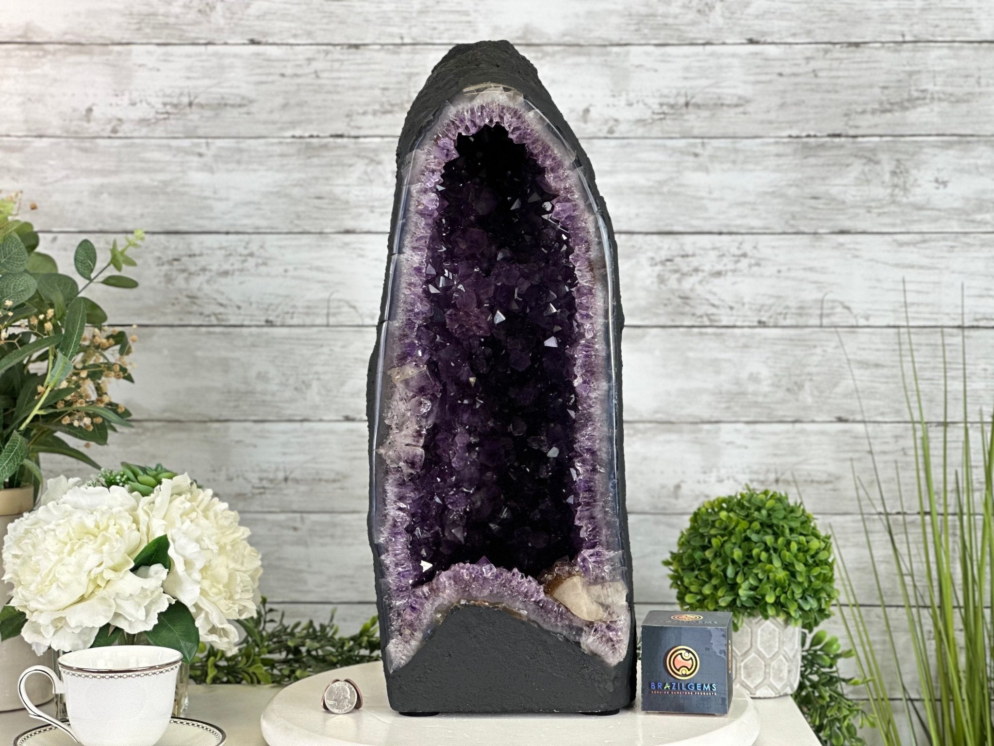 Quality Brazilian Amethyst Cathedral, 40.1 lbs & 19.8" Tall, #5601 - 1412 - Brazil GemsBrazil GemsQuality Brazilian Amethyst Cathedral, 40.1 lbs & 19.8" Tall, #5601 - 1412Cathedrals5601 - 1412