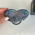 Rainbow Aura Amethyst Heart on a Metal Stand, 0.4 lbs & 3.8" Tall #5463RA-014 - Brazil GemsBrazil GemsRainbow Aura Amethyst Heart on a Metal Stand, 0.4 lbs & 3.8" Tall #5463RA-014Hearts5463RA-014