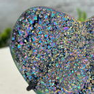 Rainbow Aura Amethyst Heart on a Metal Stand, 0.4 lbs & 3.8" Tall #5463RA-014 - Brazil GemsBrazil GemsRainbow Aura Amethyst Heart on a Metal Stand, 0.4 lbs & 3.8" Tall #5463RA-014Hearts5463RA-014