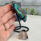 Rainbow Aura Amethyst Heart on a Metal Stand, 0.4 lbs & 3.8" Tall #5463RA-014 - Brazil GemsBrazil GemsRainbow Aura Amethyst Heart on a Metal Stand, 0.4 lbs & 3.8" Tall #5463RA-014Hearts5463RA-014