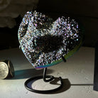 Rainbow Aura Amethyst Heart on a Metal Stand, 0.4 lbs & 3.8" Tall #5463RA-014 - Brazil GemsBrazil GemsRainbow Aura Amethyst Heart on a Metal Stand, 0.4 lbs & 3.8" Tall #5463RA-014Hearts5463RA-014