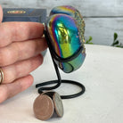 Rainbow Aura Amethyst Heart on a Metal Stand, 0.8 lbs & 3.8" Tall #5463RA-020 - Brazil GemsBrazil GemsRainbow Aura Amethyst Heart on a Metal Stand, 0.8 lbs & 3.8" Tall #5463RA-020Hearts5463RA-020