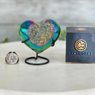Rainbow Aura Amethyst Heart on a Metal Stand, 0.8 lbs & 3.8" Tall #5463RA-020 - Brazil GemsBrazil GemsRainbow Aura Amethyst Heart on a Metal Stand, 0.8 lbs & 3.8" Tall #5463RA-020Hearts5463RA-020