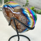 Rainbow Aura Amethyst Heart on a Metal Stand, 0.8 lbs & 3.8" Tall #5463RA-020 - Brazil GemsBrazil GemsRainbow Aura Amethyst Heart on a Metal Stand, 0.8 lbs & 3.8" Tall #5463RA-020Hearts5463RA-020