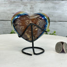 Rainbow Aura Amethyst Heart on a Metal Stand, 0.8 lbs & 3.8" Tall #5463RA-020 - Brazil GemsBrazil GemsRainbow Aura Amethyst Heart on a Metal Stand, 0.8 lbs & 3.8" Tall #5463RA-020Hearts5463RA-020