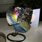 Rainbow Aura Amethyst Heart on a Metal Stand, 1 lbs & 4" Tall #5463RA-021 - Brazil GemsBrazil GemsRainbow Aura Amethyst Heart on a Metal Stand, 1 lbs & 4" Tall #5463RA-021Hearts5463RA-021
